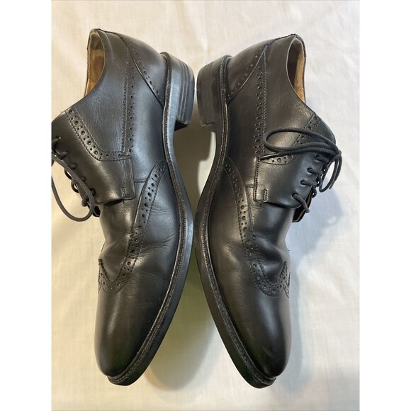 Cole Haan Dress Wingtips Mens Size 10.5 M Black Leather Oxford Block Heel 4/1 main image 4